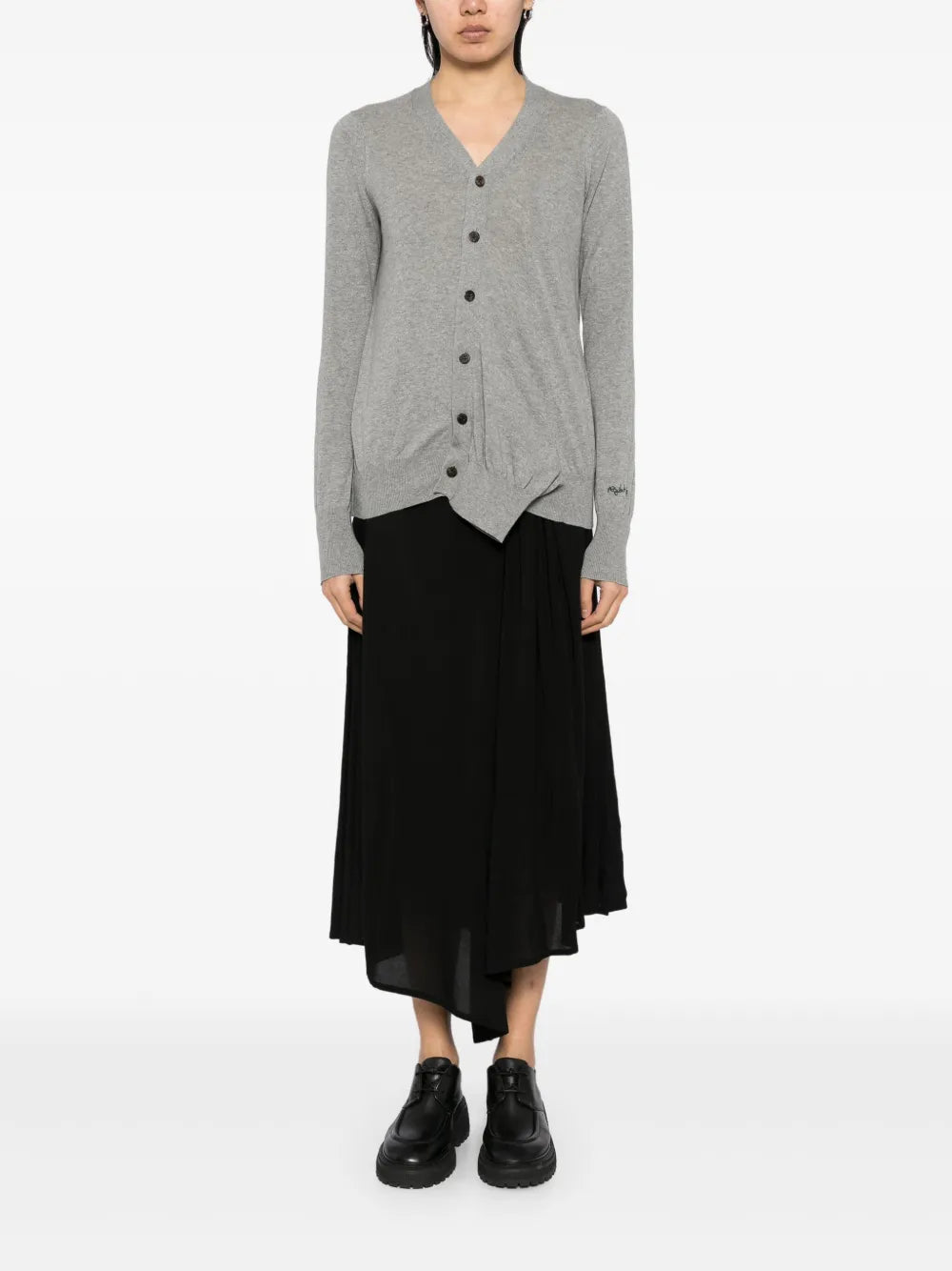 Embroidered Slogan Cardigan