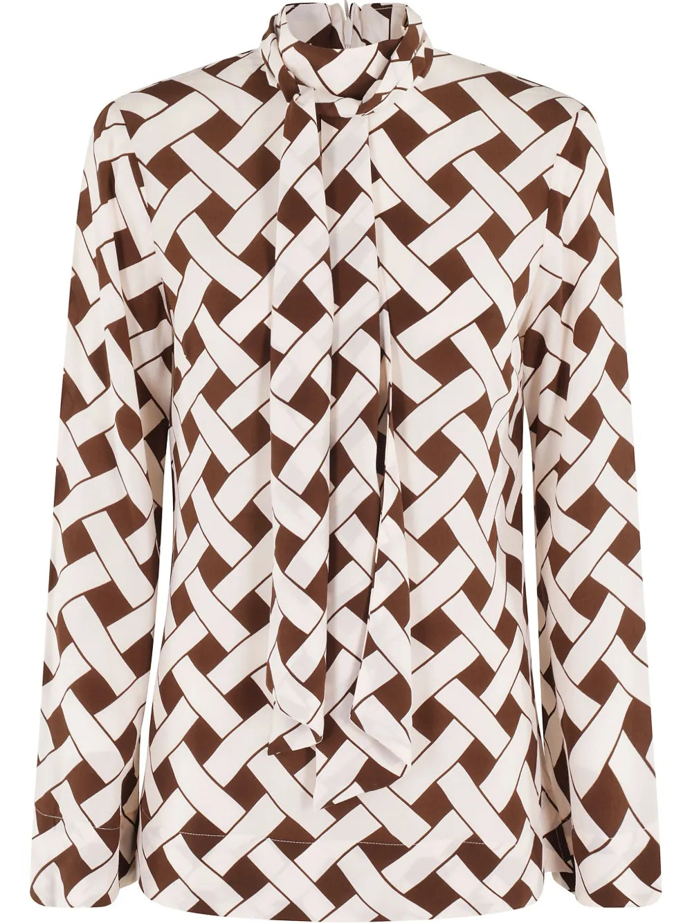 Geometric-Print Blouse