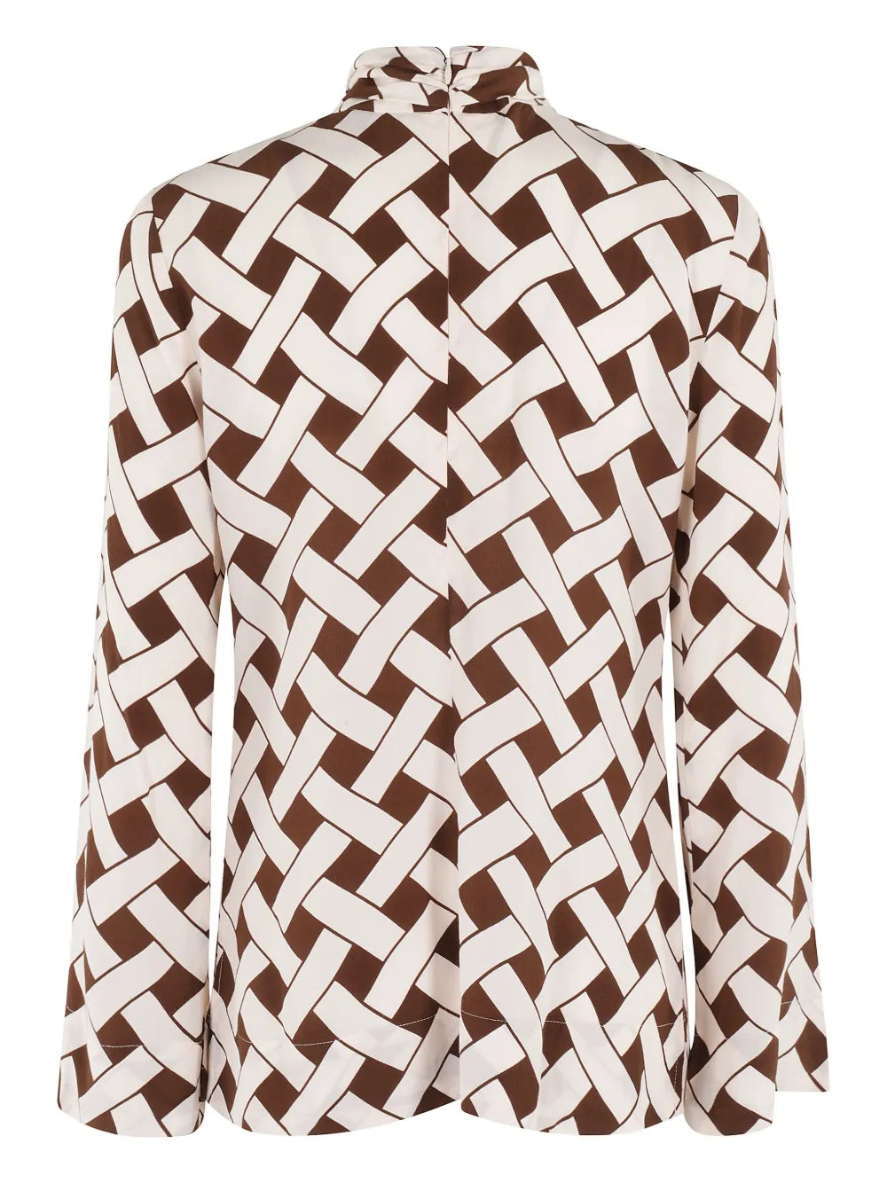 Geometric-Print Blouse