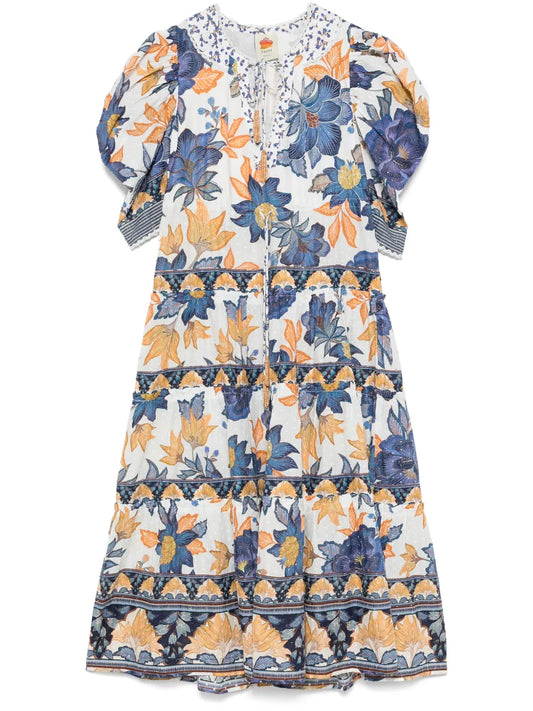 Summer Flowers-Print Maxi Dress