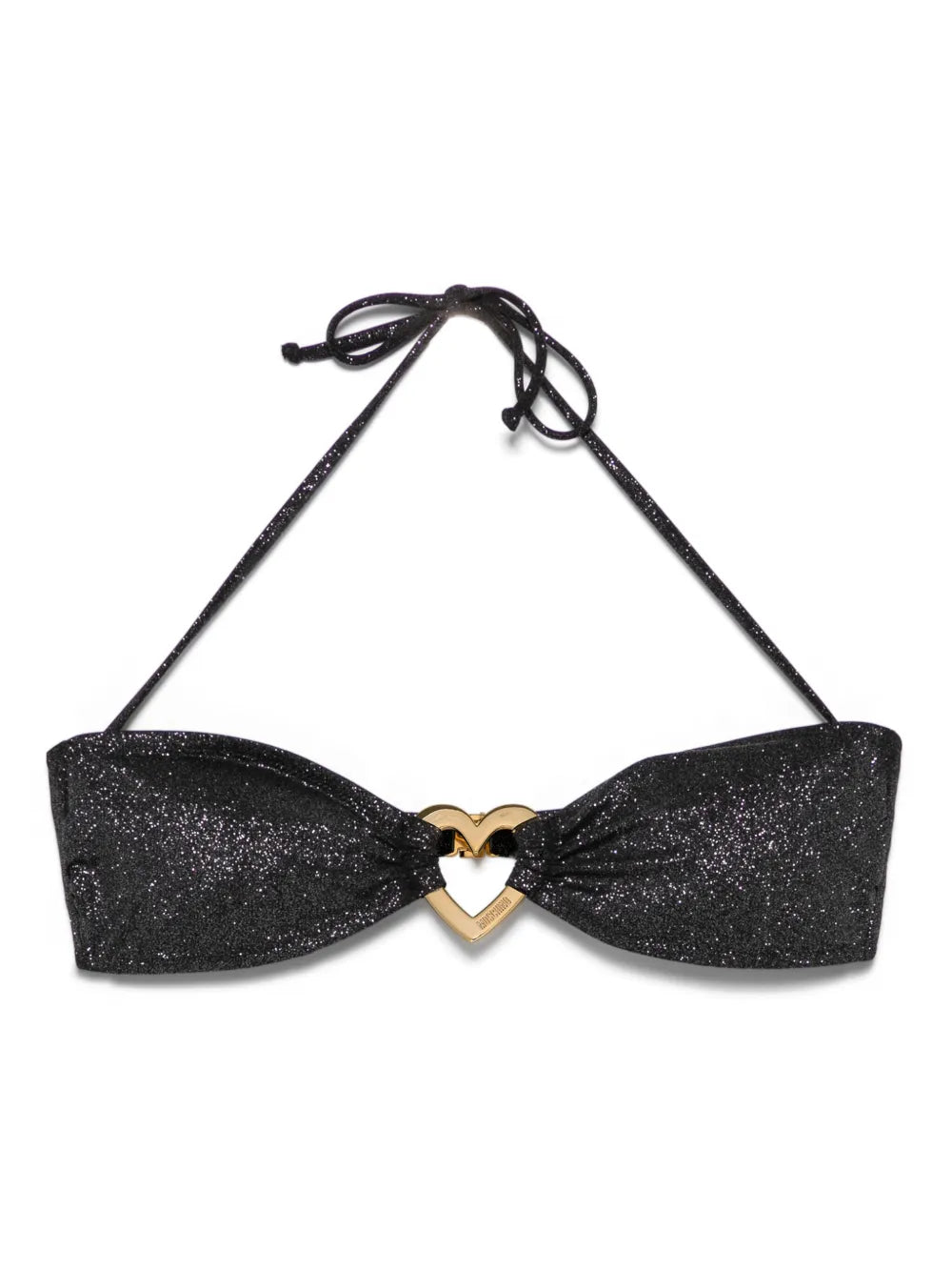 Glitter Metal-Heart Bikini Top