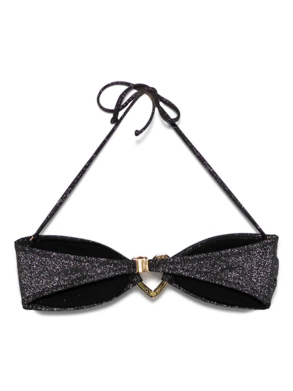 Glitter Metal-Heart Bikini Top