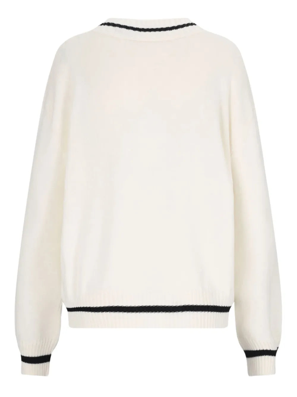 Logo-Knit V-Neck Jumper