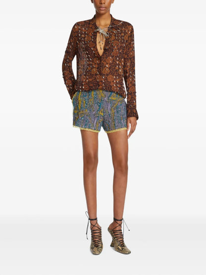 Jacquard Mini Shorts