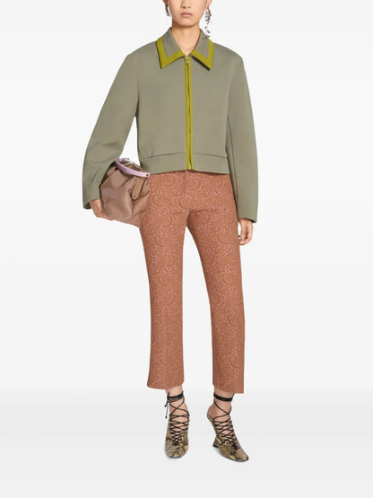 Patterned-Jacquard Trousers