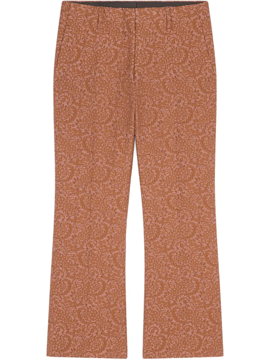 Patterned-Jacquard Trousers