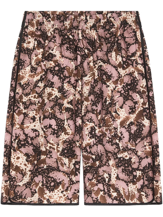 Abstract-Print Shorts