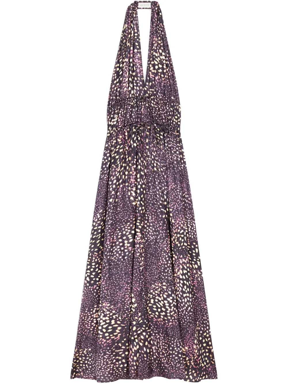 Halterneck Jacquard Maxi Dress
