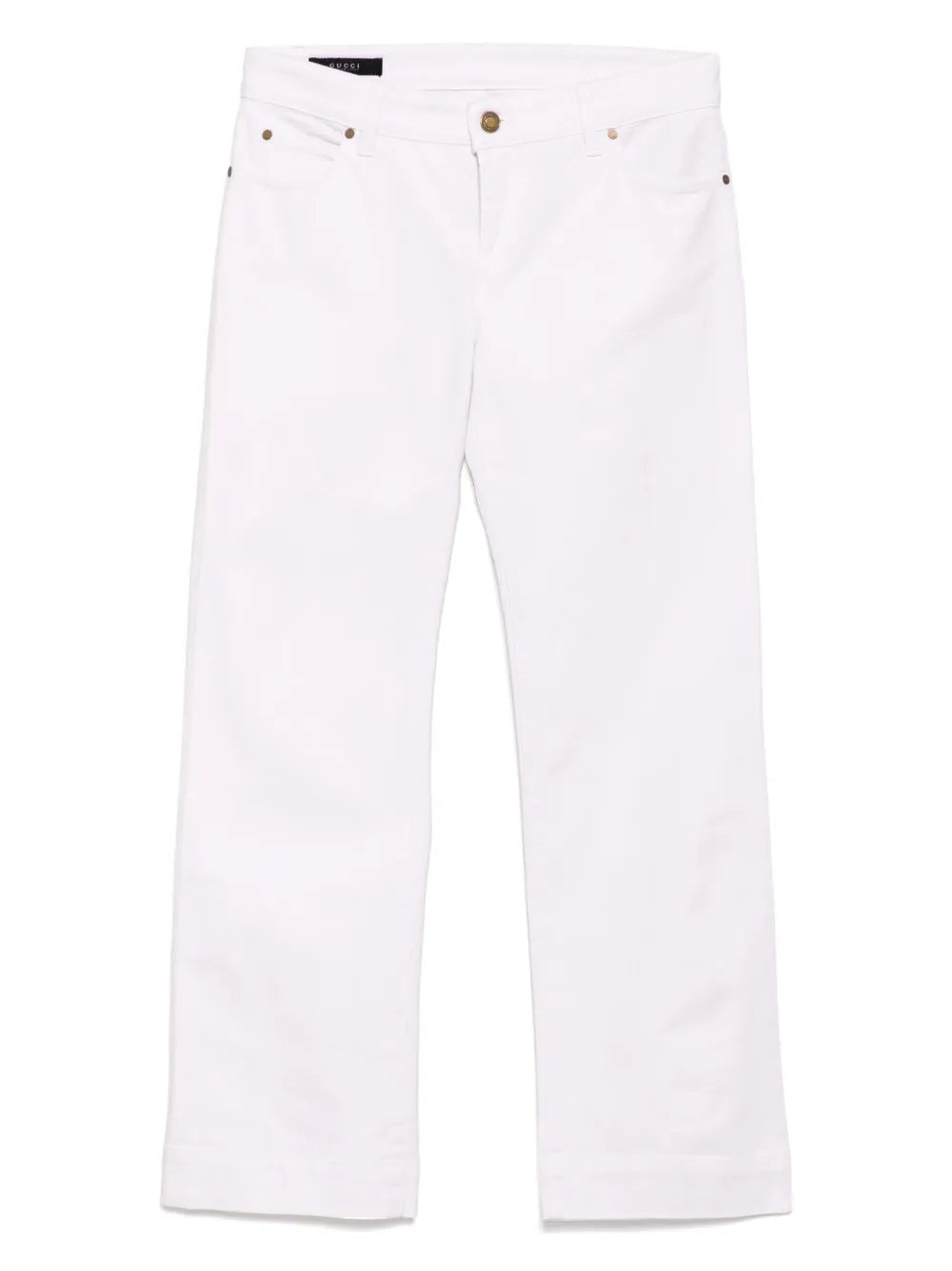 Graphic-Print Flared Jeans