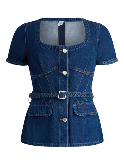 Denim Fitted Jacket