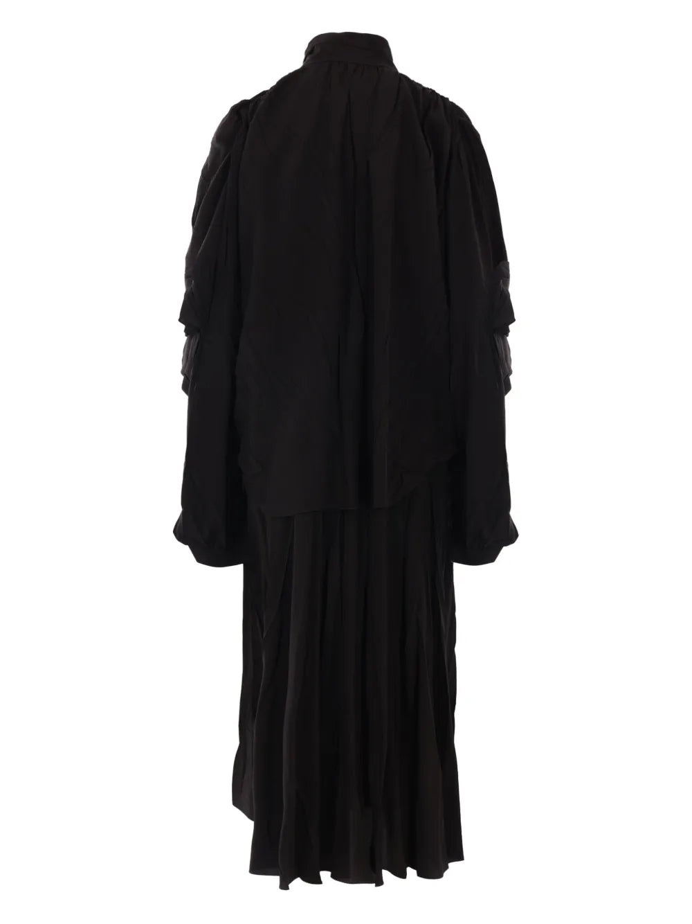 Creased-Effect Silk Dress