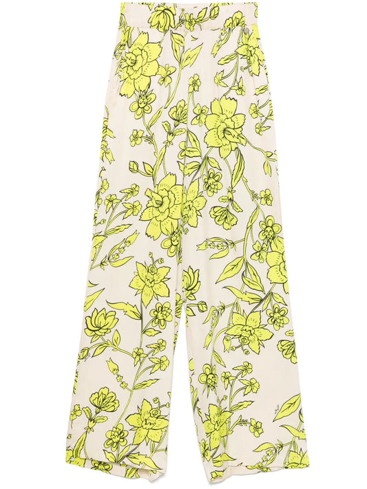 Printed Satin Trousers