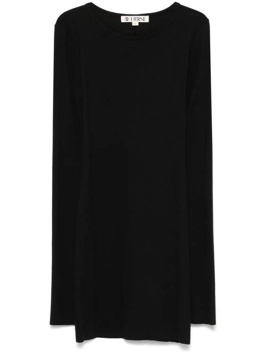 Long-Sleeve Crew-Neck Mini Dress