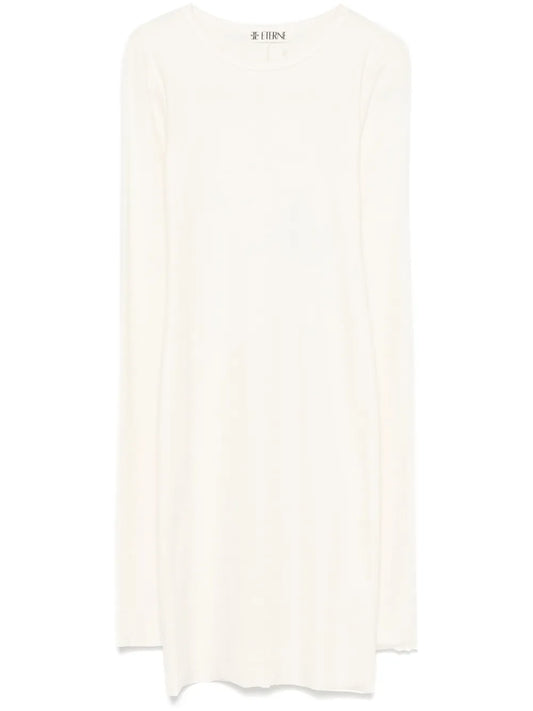 Long-Sleeve Crew-Neck Mini Dress