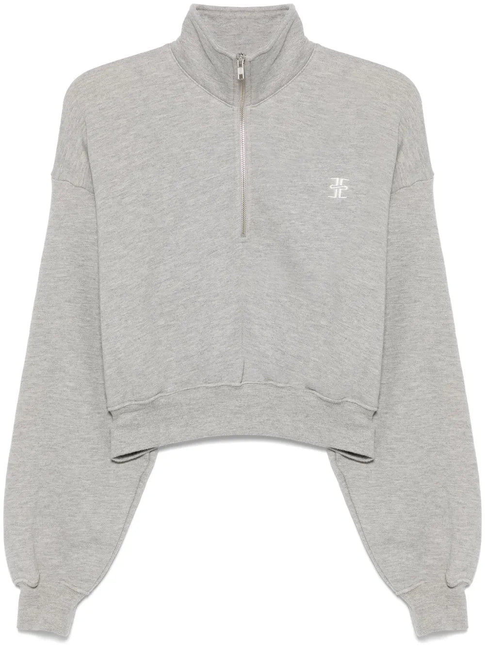 Cropped Half-Zip Sweatshirt