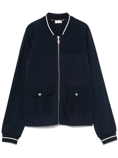 Logo-Embroidered Bomber Jacket