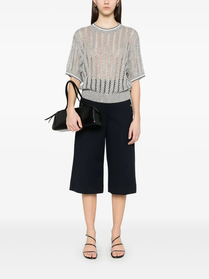 Sequinned Knit Top