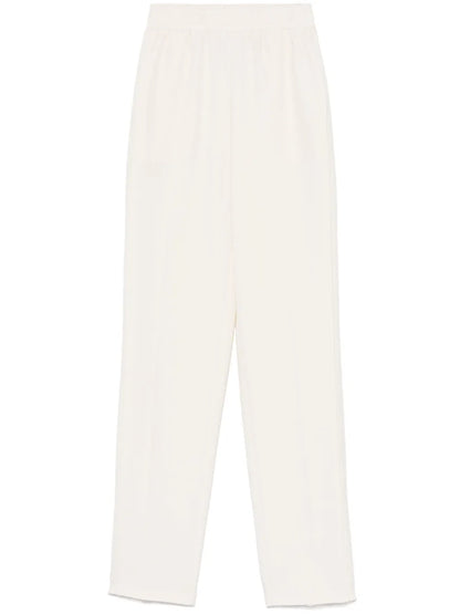 Embroidered Crepe Trousers