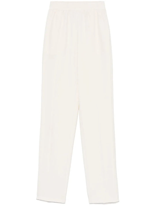 Embroidered Crepe Trousers