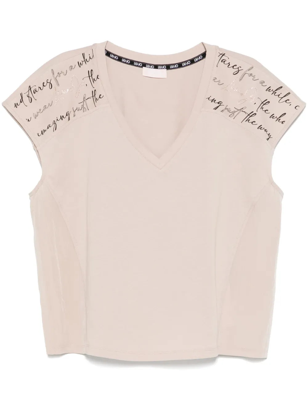 Crystal-Embellished Printed T-Shirt