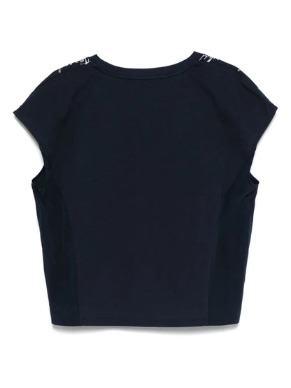 Crystal-Embellished Printed T-Shirt