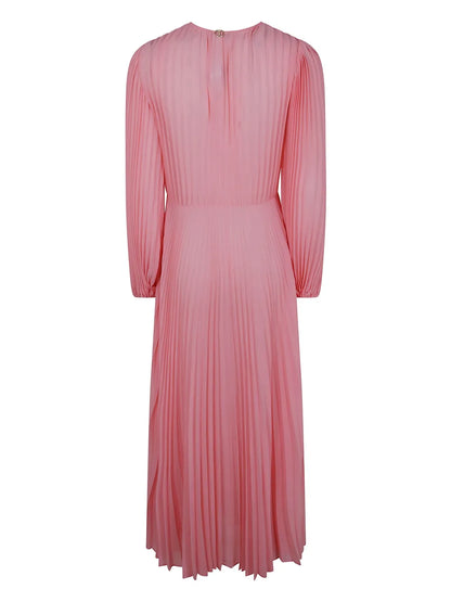 Pleated Georgette Midi Dress