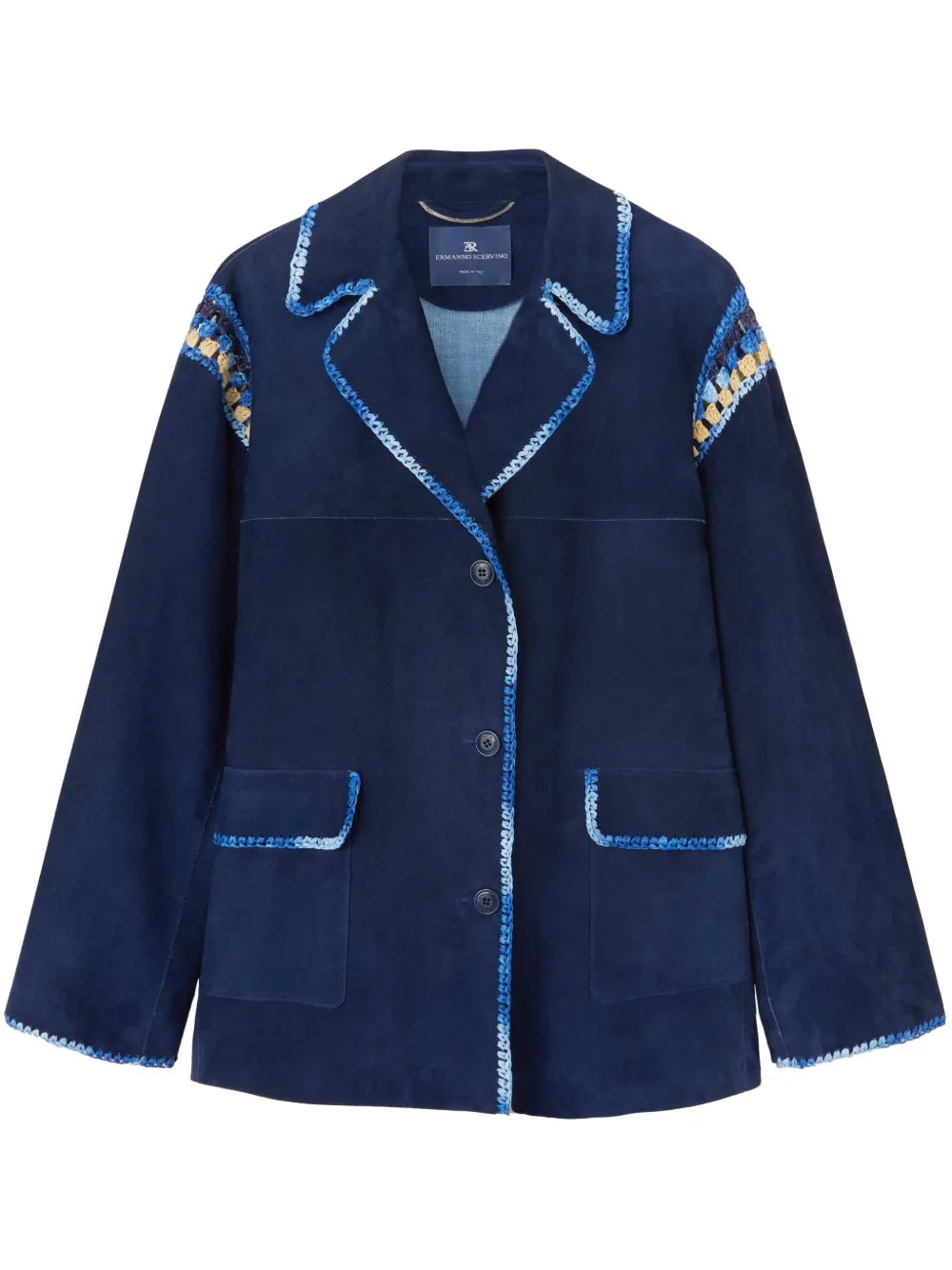 Single-Breasted Suede Jacket