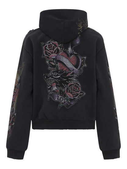 Tacky Tattoo Distressed Hoodie