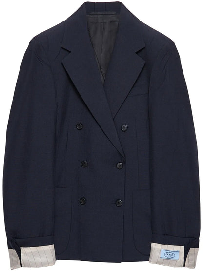 Double-Breasted Kid Mohair Blazer