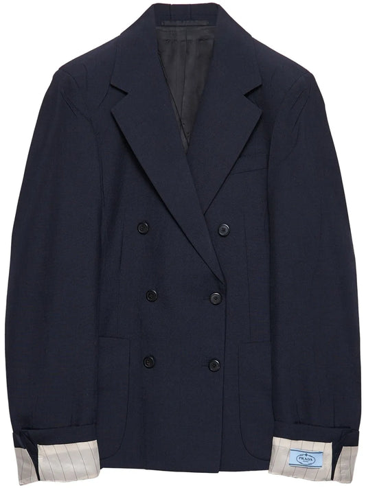 Double-Breasted Kid Mohair Blazer