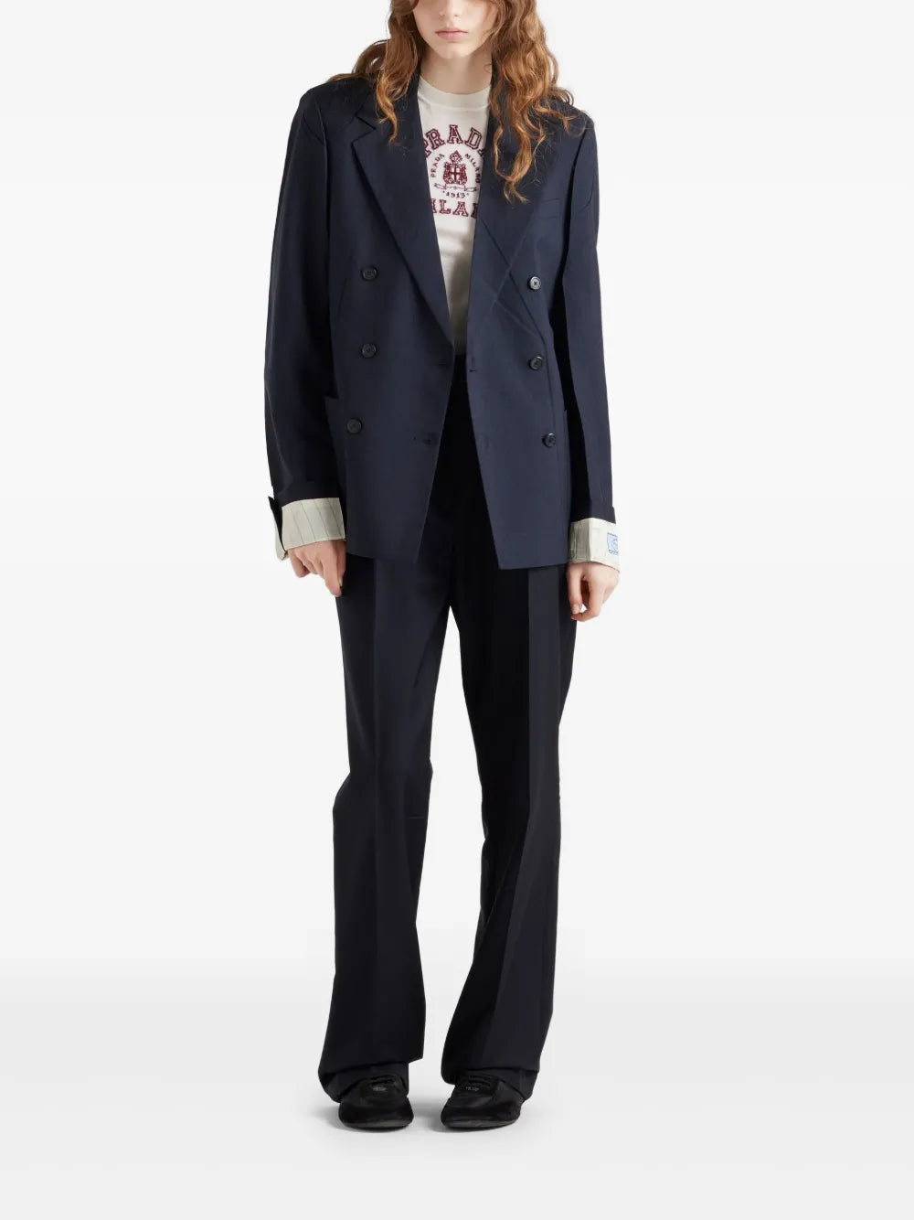 Double-Breasted Kid Mohair Blazer