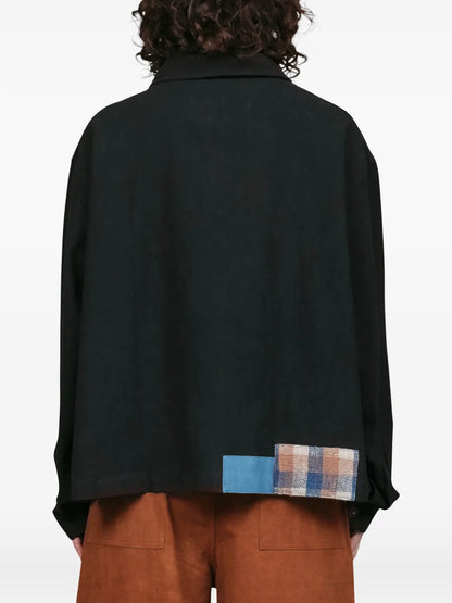 Patchwork-Detail Overshirt