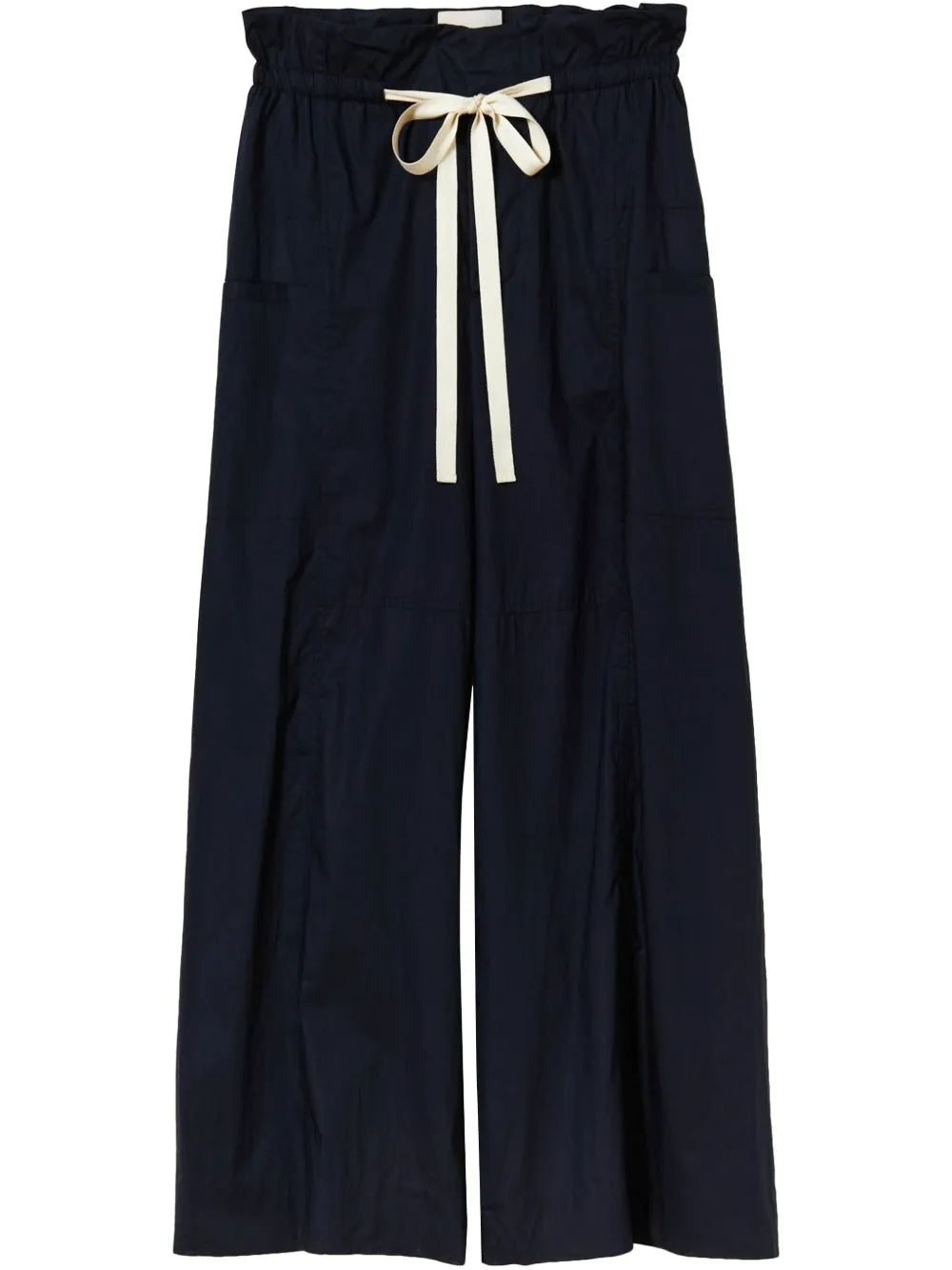 Drawstring Straight-Leg Trousers