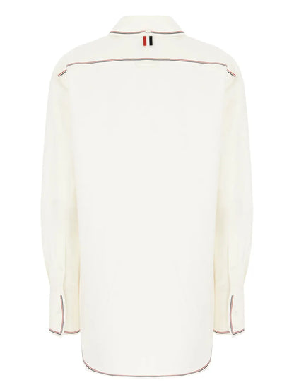 Striped-Trim Shirt