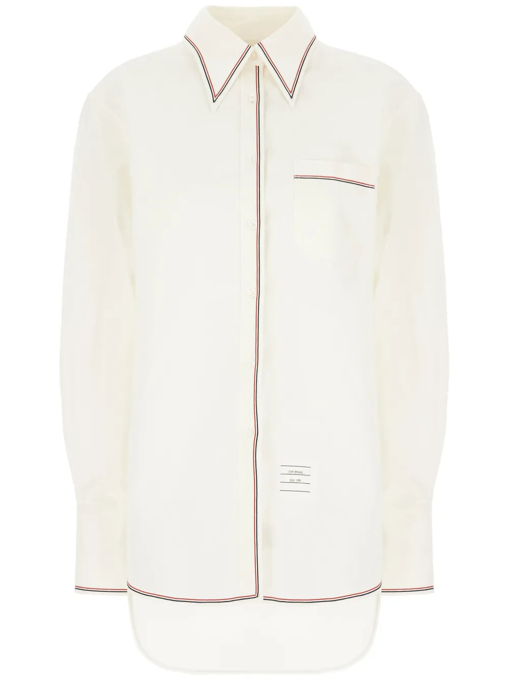 Striped-Trim Shirt