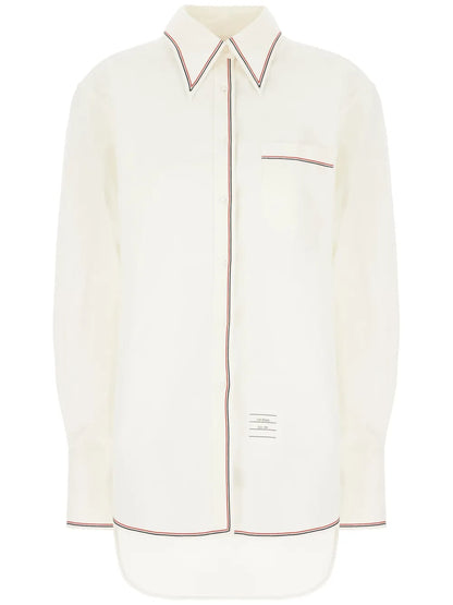Striped-Trim Shirt