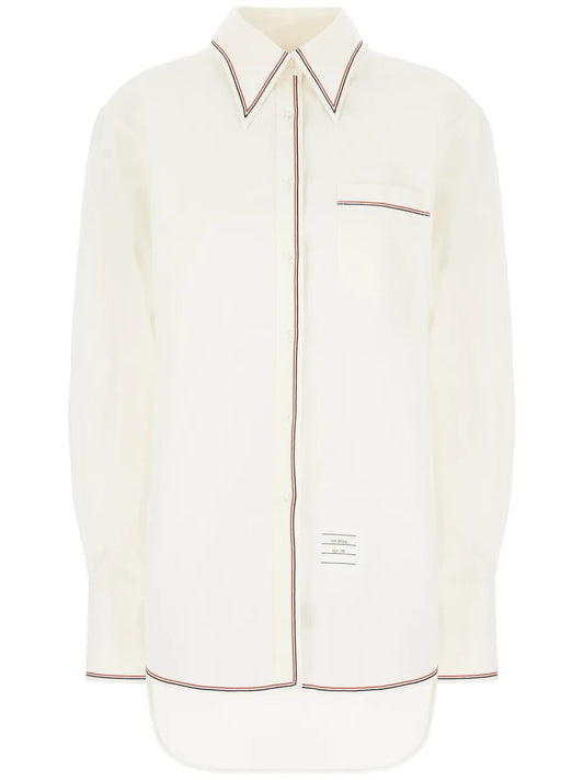 Striped-Trim Shirt