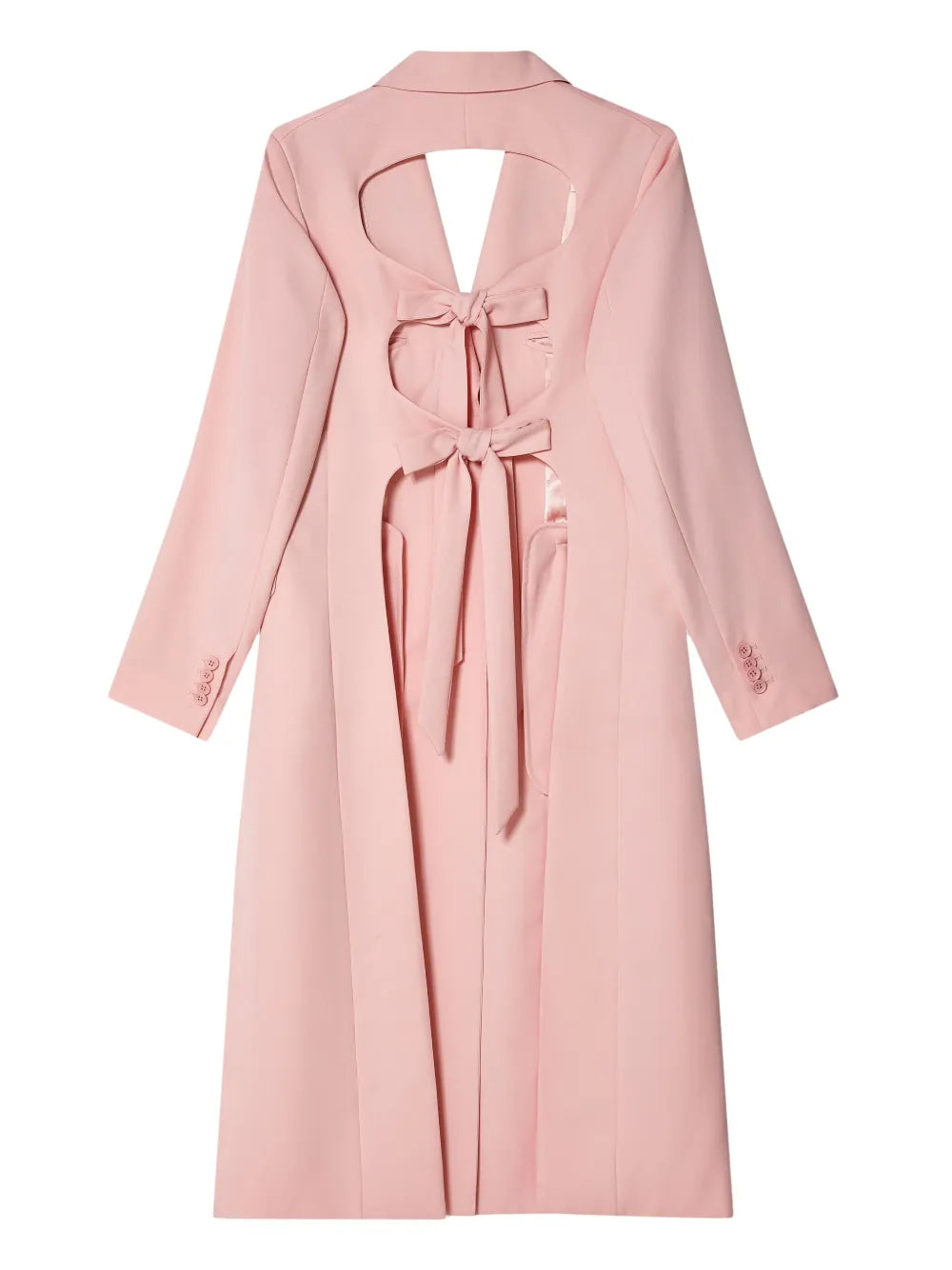Cut-Out Bow-Detail Coat
