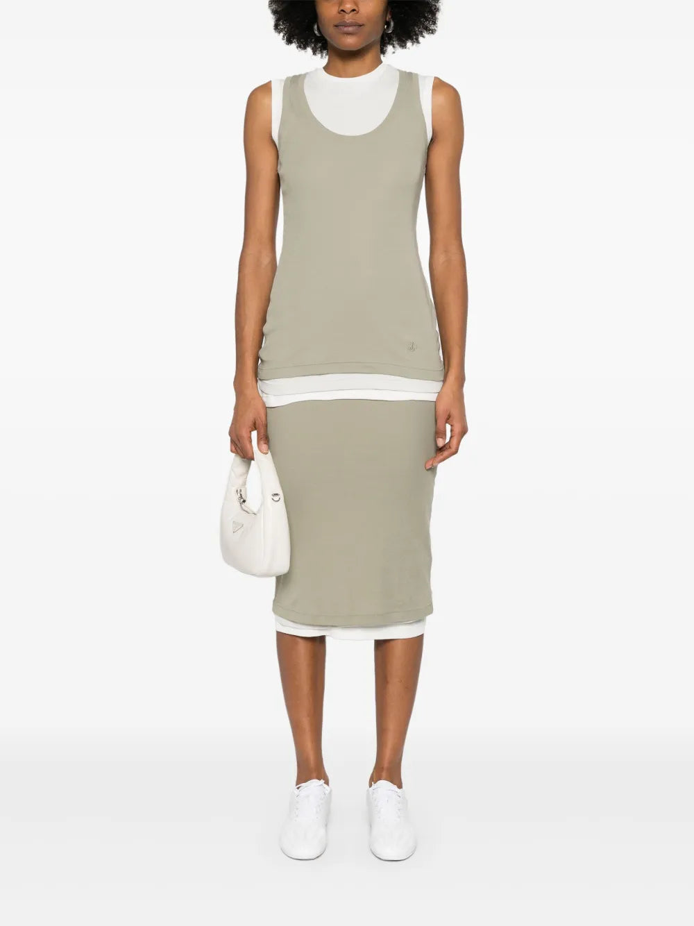 + Cotton Midi Skirt