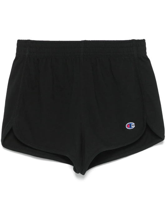 Logo-Patch Cotton Shorts