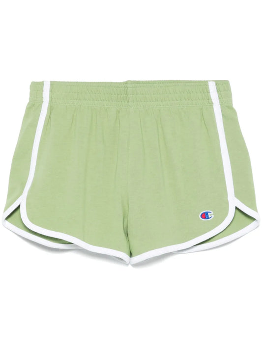 Logo-Patch Cotton Shorts
