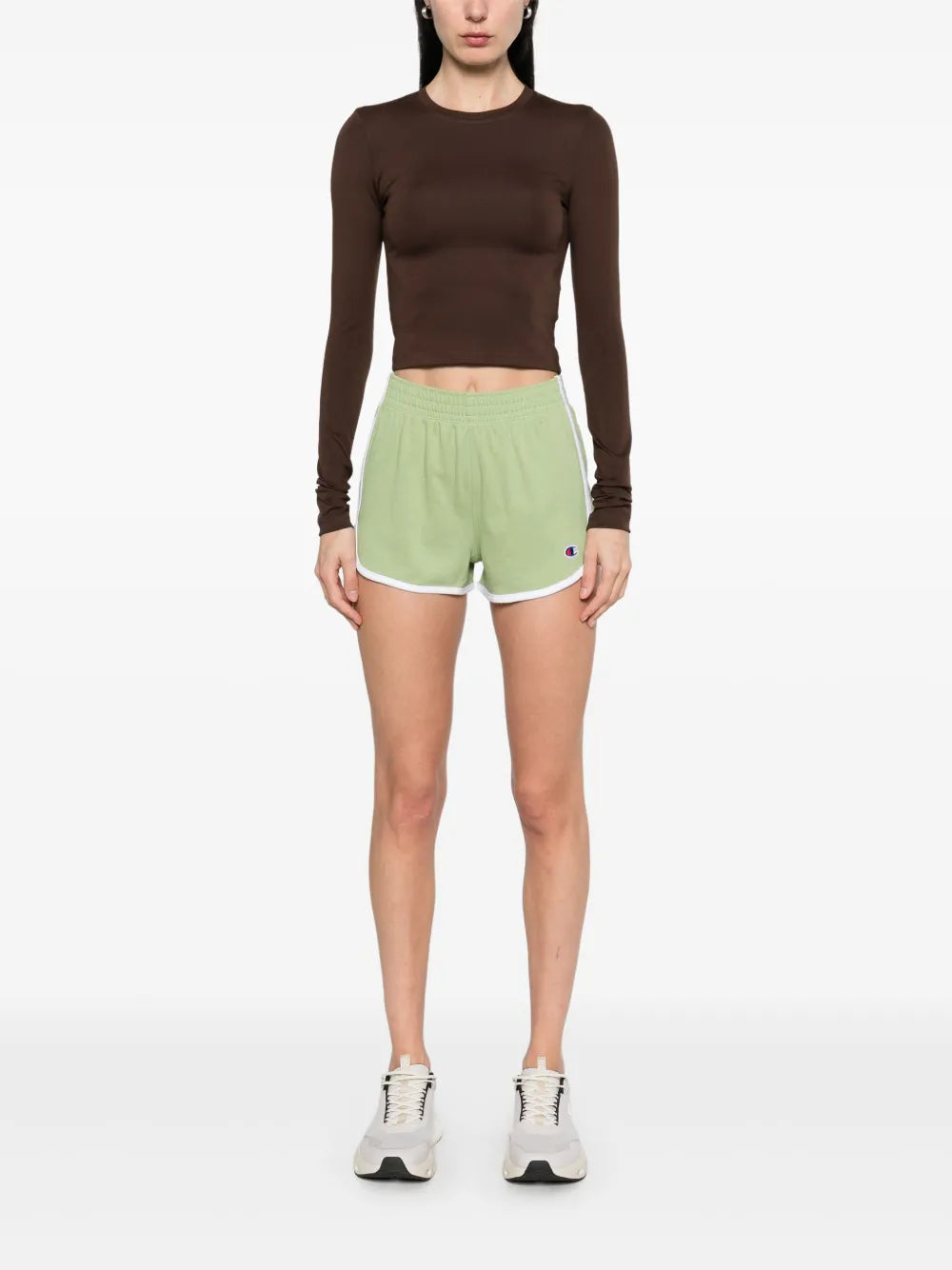 Logo-Patch Cotton Shorts