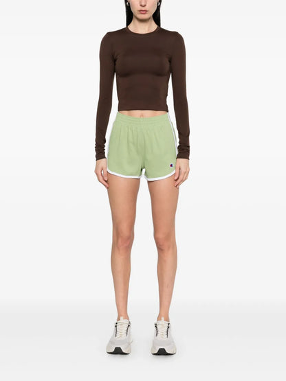 Logo-Patch Cotton Shorts