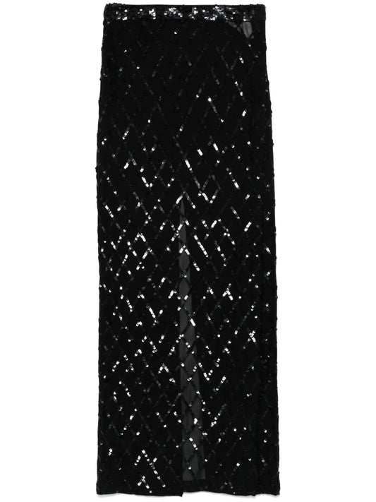 Sequin-Embellished Maxi Skirt