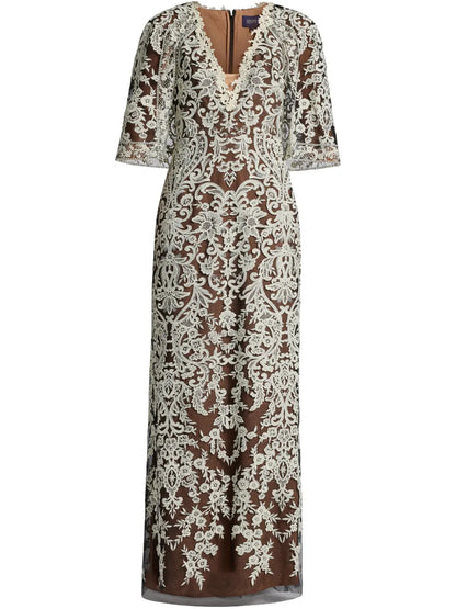 Lace-Overlay Dress