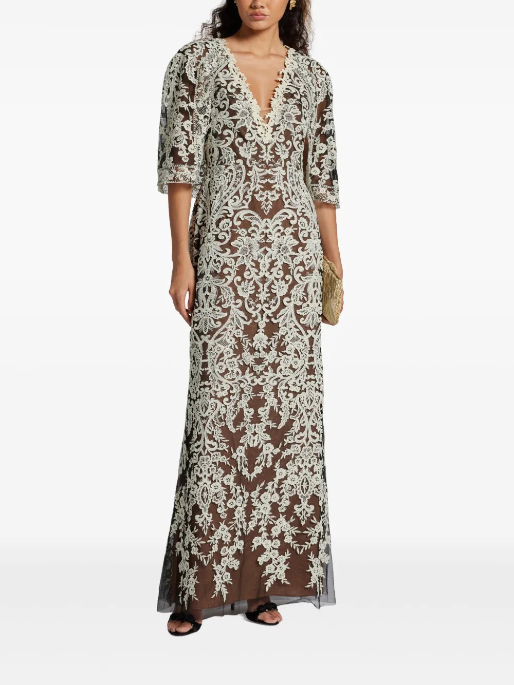 Lace-Overlay Dress