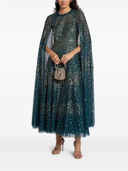 Sequined Cape Dress