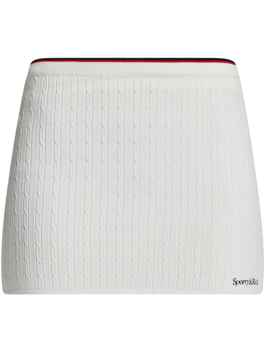 Serif Logo-Embroidered Mini Skirt