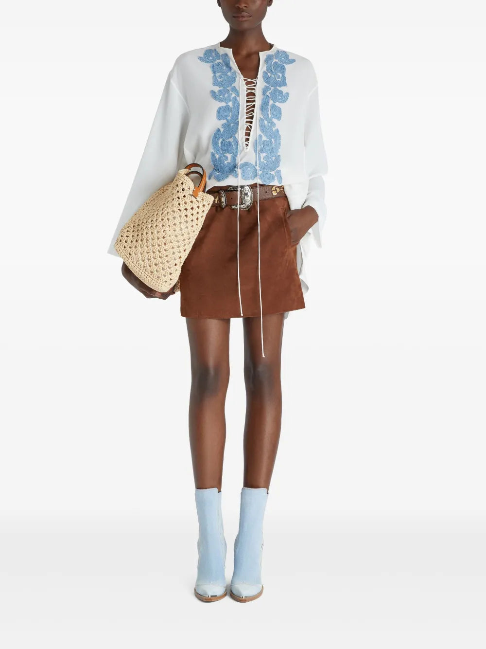 Suede Mini Skirt