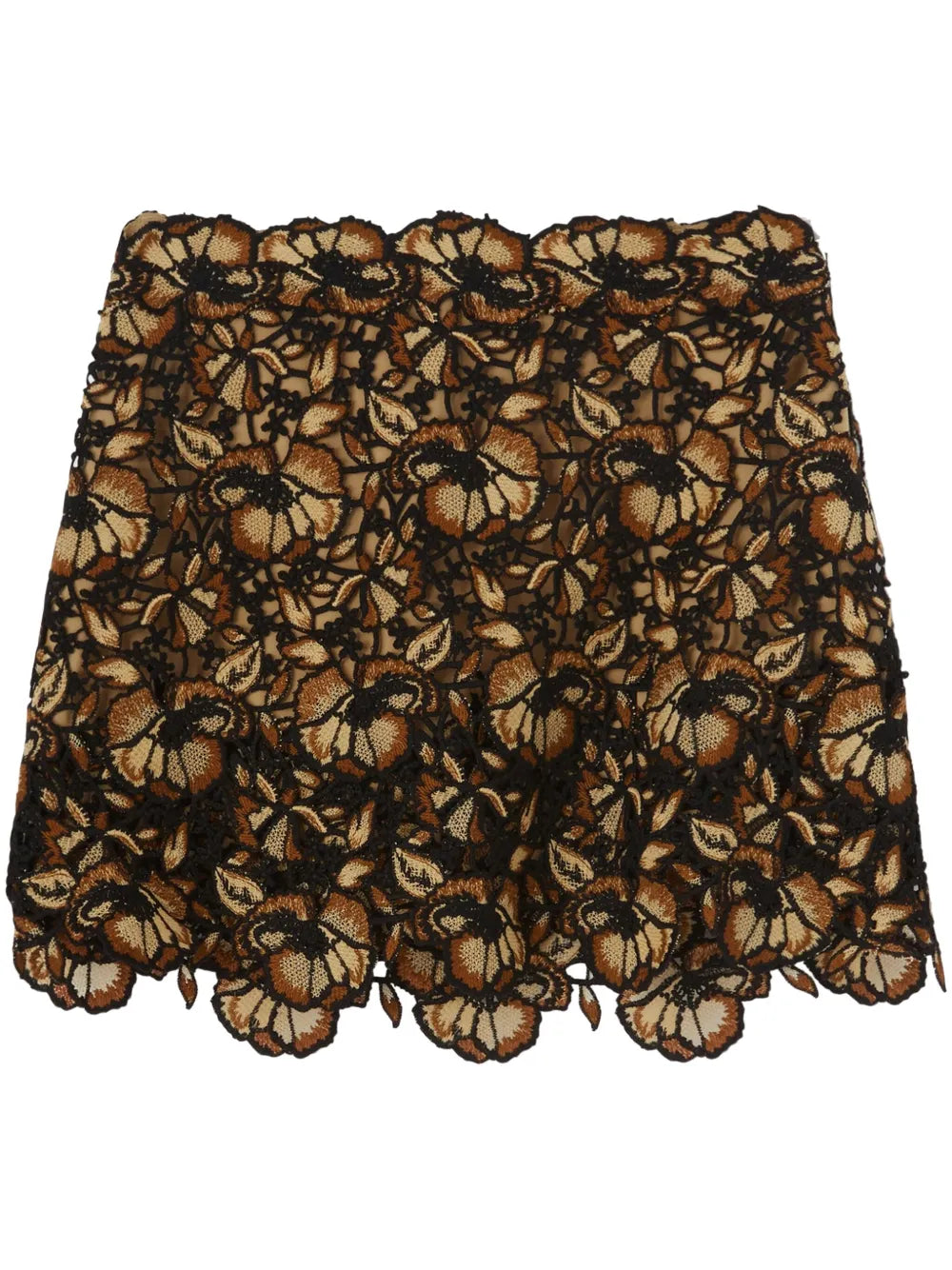 Embroidered-Design Mini Skirt